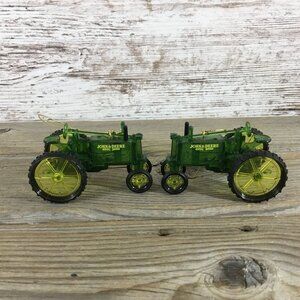 Set of 2 John Deere Tractor Christmas Ornaments 0197 General Purpose